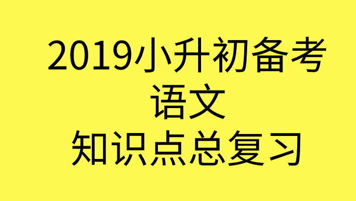 2019年小升初语文备考知识点总结总复习